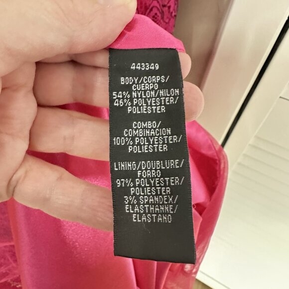 ML MONIQUE LHUILLIER dress shift sheath lace party cocktail formal pink 10 - Picture 8 of 9